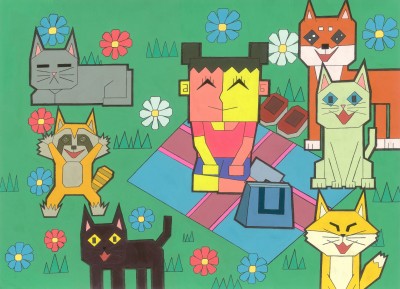 ピカソ絵風動物ピクニック｜りくと｜21-3｜全国のギャラリー｜旅